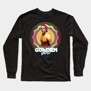 Golden God Retro Aesthetic Long Sleeve T-Shirt